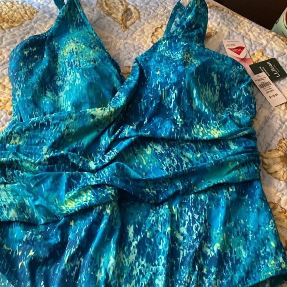 L.L. Bean Classic Blue and White Swimwear